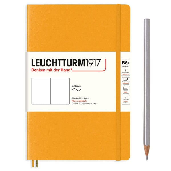 Leuchtturm Rising Sun, Softcover, Paperback (B6+), 123 p., plain afbeelding