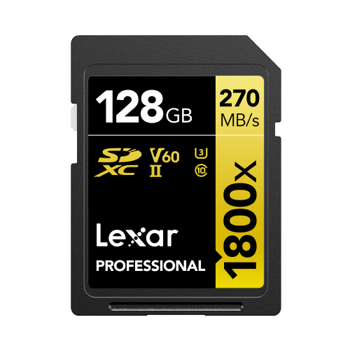 Lexar Professional SDXC 128GB BL 1800X UHS-II V60 Gold afbeelding