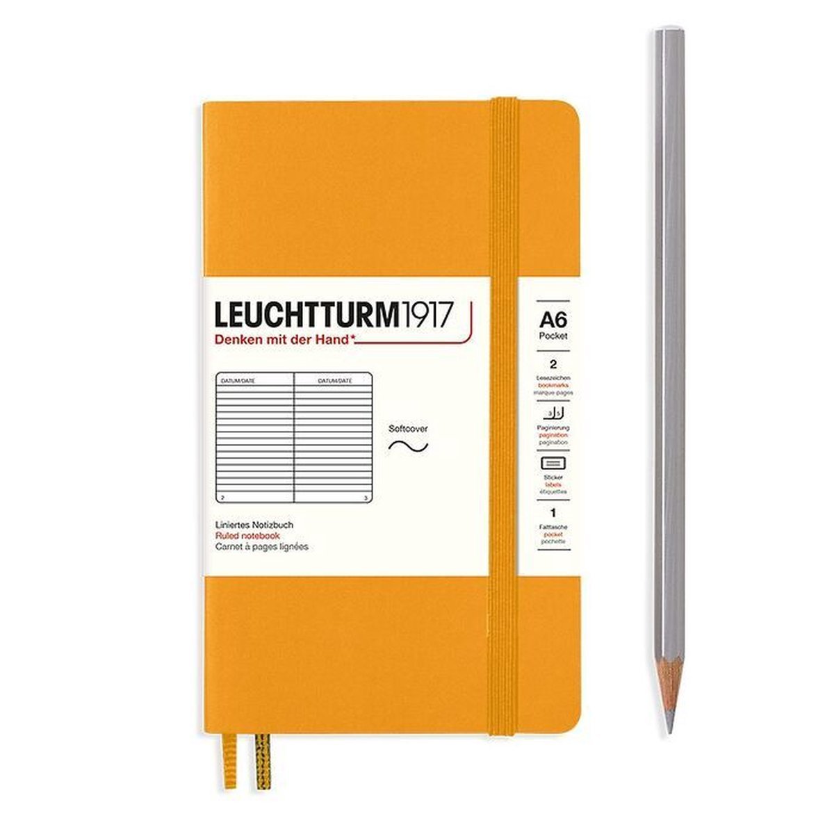 Leuchtturm Rising Sun, Pocket (A6), 187 p., ruled afbeelding