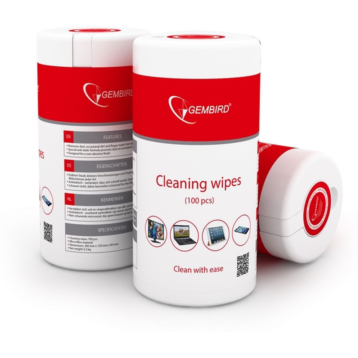 Gembird CK-WW100 Cleaning wipes afbeelding