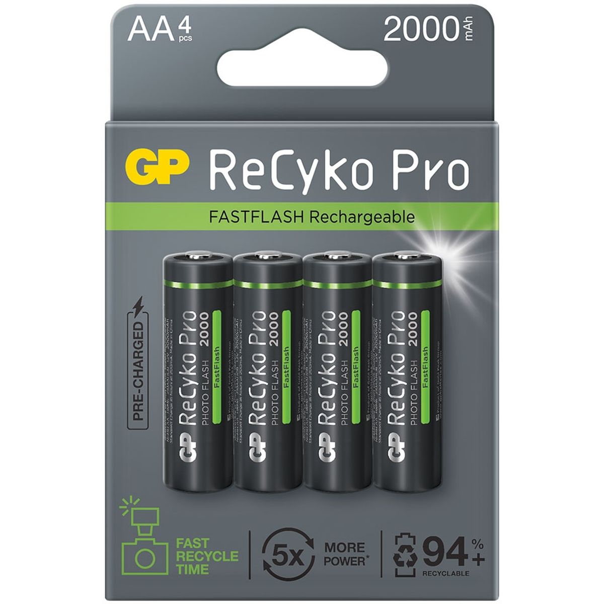 GP Pro Photoflash AA blister 4 oplaadbaar afbeelding