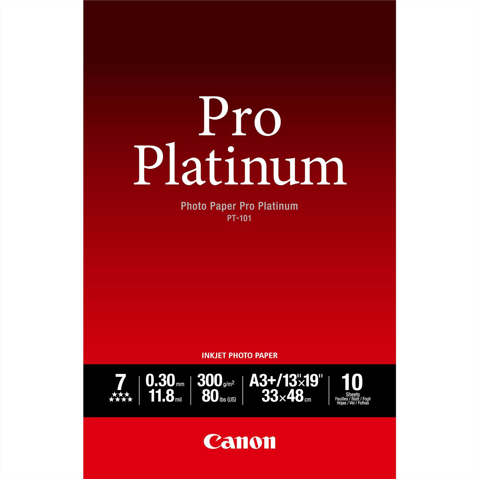 Canon PT-101 A 3+, 10 vel Photo Paper Pro Platinum 300 g