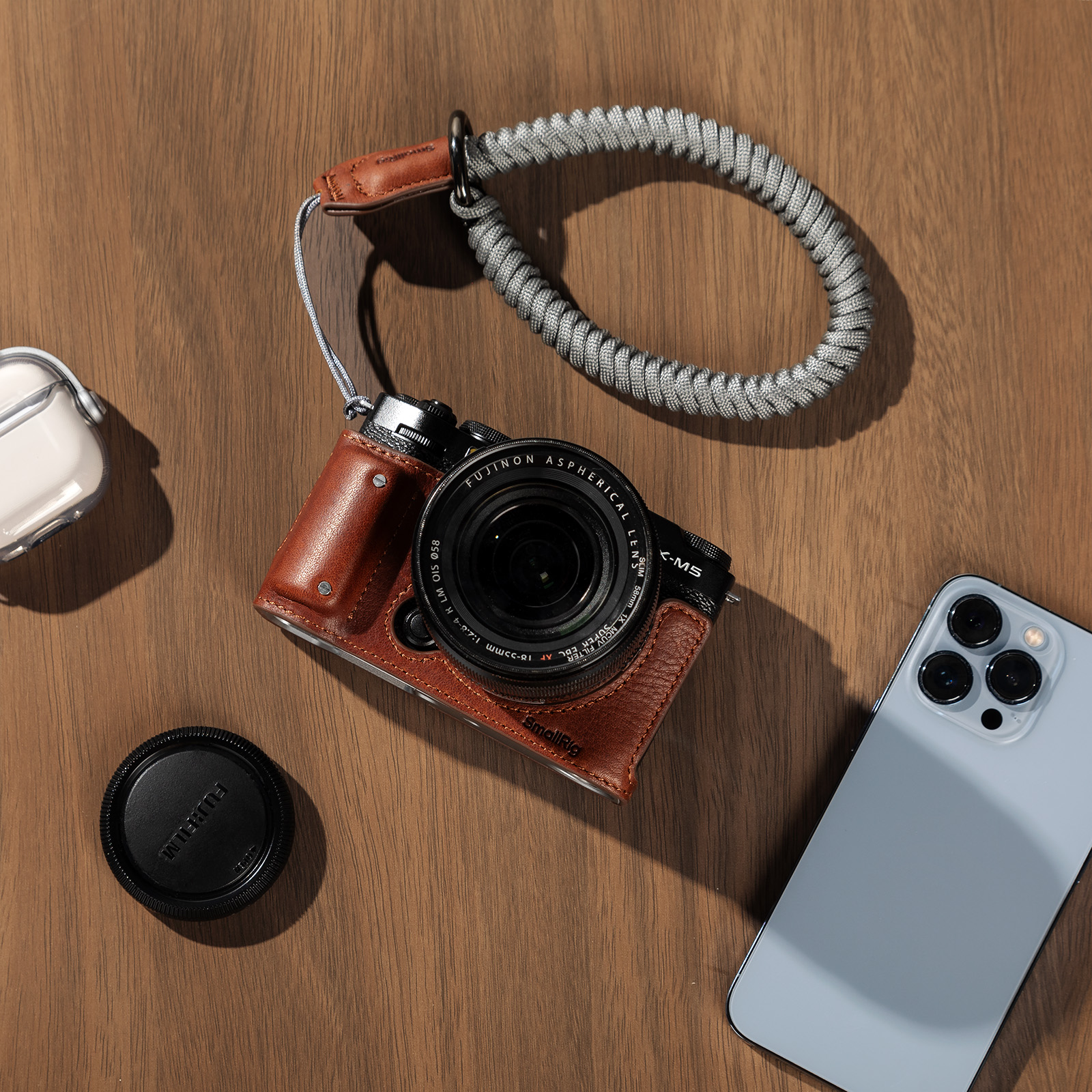 SmallRig 4880 Camera Leather Half Case Kit For Fujifilm X-M5 afbeelding