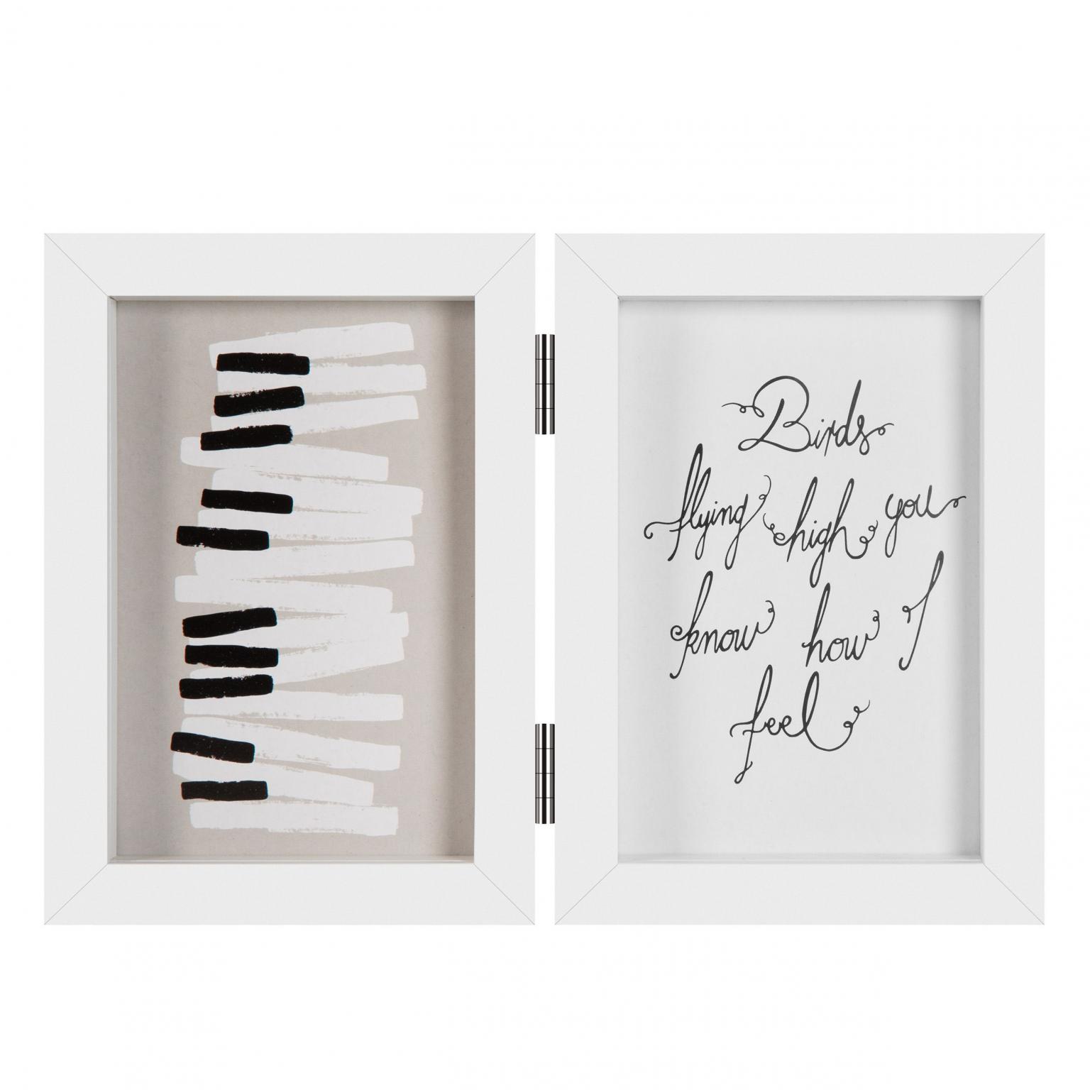 Henzo Piano Photoframe 2x 13X18 Wit afbeelding