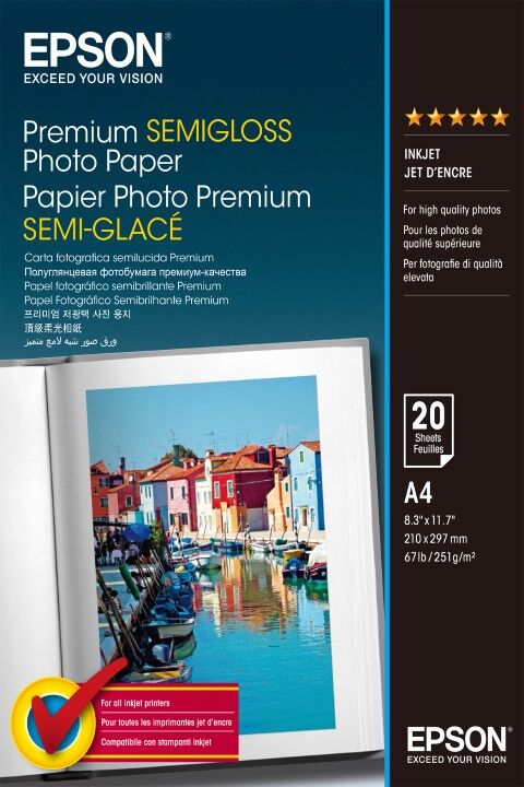 Epson SO41332 Prem Semi Gloss A4 20Vel afbeelding
