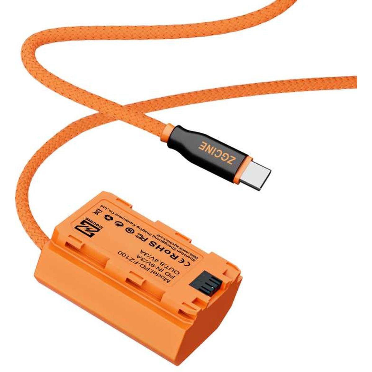 Zgcine USB-C To NP-FZ100 Dummy Battery Cable (PD-FZ100) afbeelding