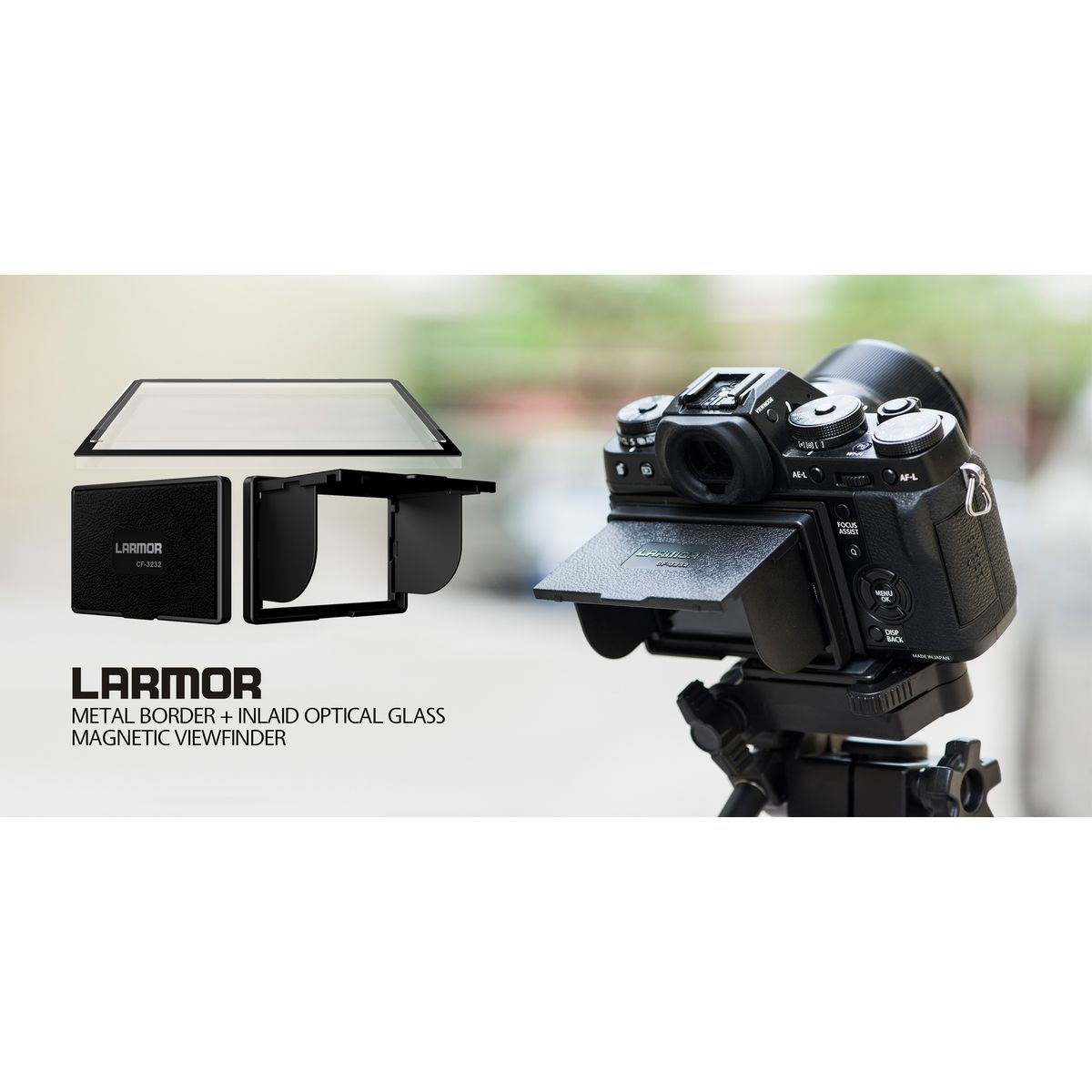 Larmor screenprotector 5th voor Olympus E-M1/M10/M5II Screen+Shade afbeelding