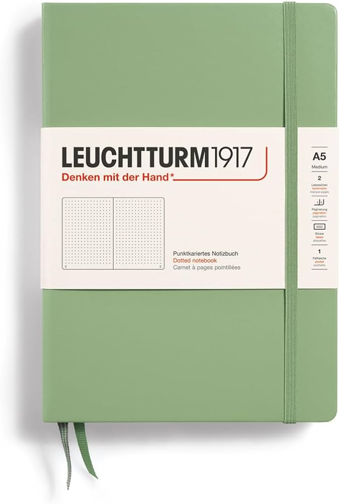 Leuchtturm Sage, Medium (A5), 251 p., dotted afbeelding