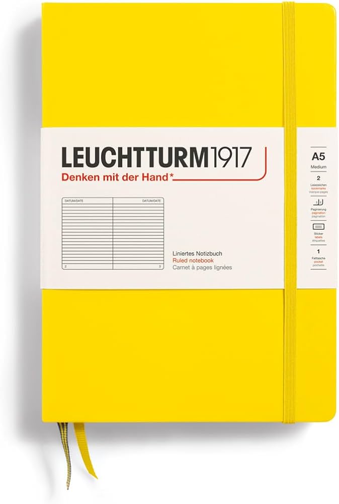 Leuchtturm Lemon, Medium (A5), 251 p., ruled afbeelding