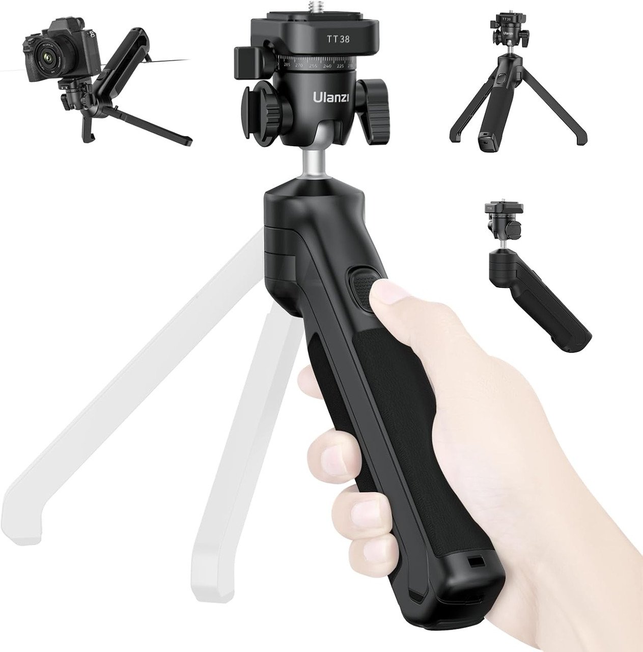Ulanzi TT38 ONE-Click Vlog Grip en tafelstatief UKA&F38 afbeelding