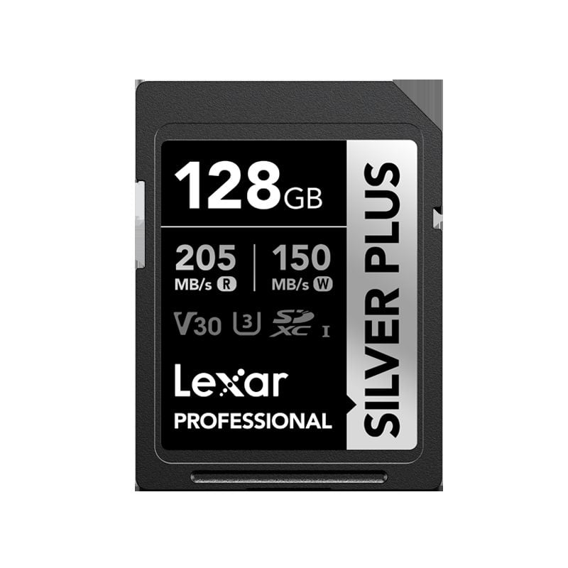 Lexar SD Silver Plus UHS-1 128GB V30 R205/W150MB/s afbeelding