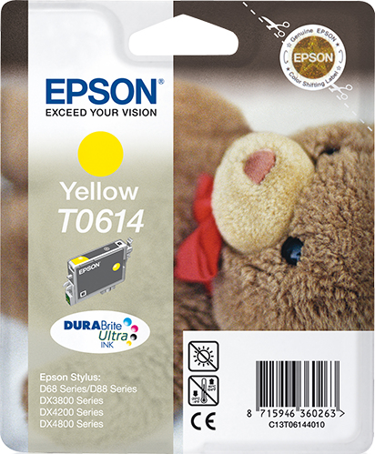 Epson Inktpatroon T0614 Yellow/Geel afbeelding