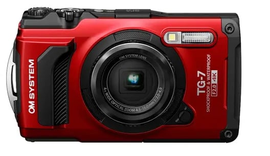 OM Digital Tough TG-7 Compactcamera Rood afbeelding