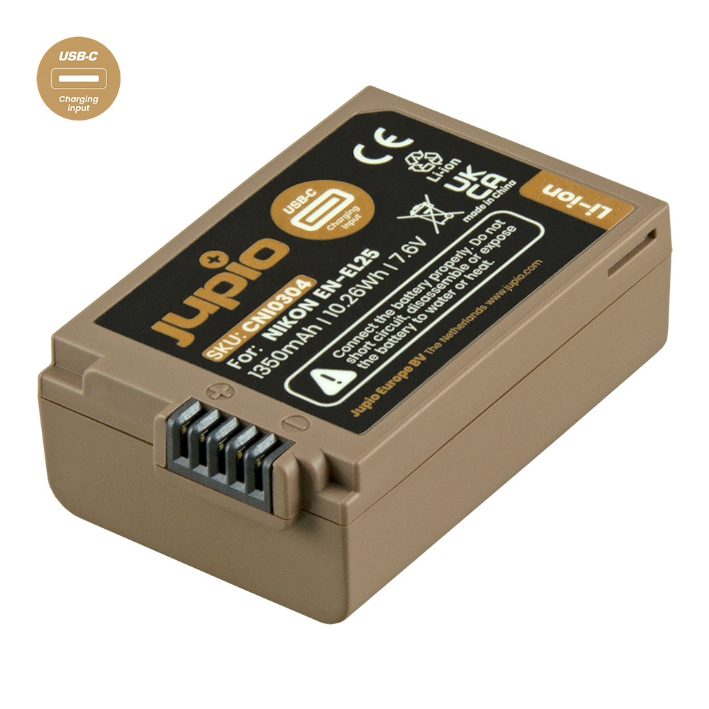 Jupio EN-EL25 *ULTRA C* (USB-C input) 1350mAh afbeelding