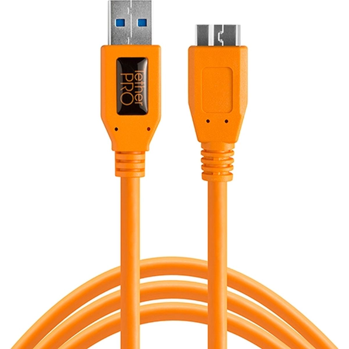 Tethertools TetherPro USB-C 3.0 to Micro-USB, 15' (4.6m), High-Visibility Orange afbeelding