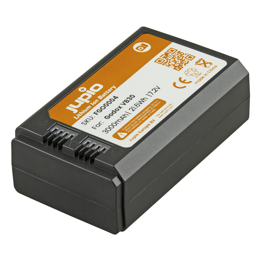 Jupio VB30 for Godox V1/V1 PRO/V850 /V860 (USB-C input) 3000mAh afbeelding