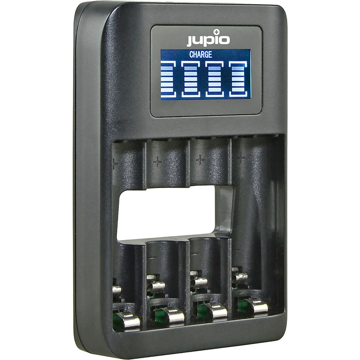 Jupio USB 4-slots Battery Fast Charger LCD afbeelding