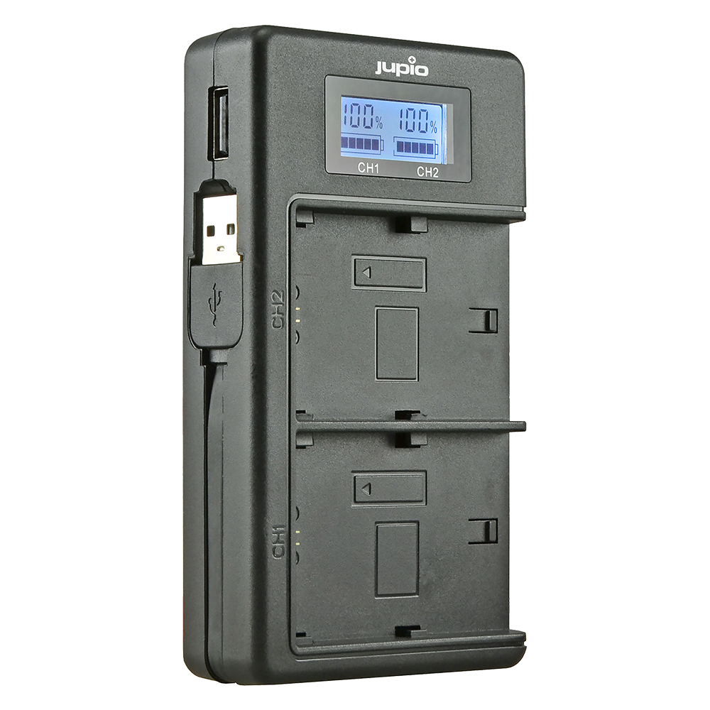 Jupio USB Dedicated Duo Charger LCD for Canon LP-E17 afbeelding