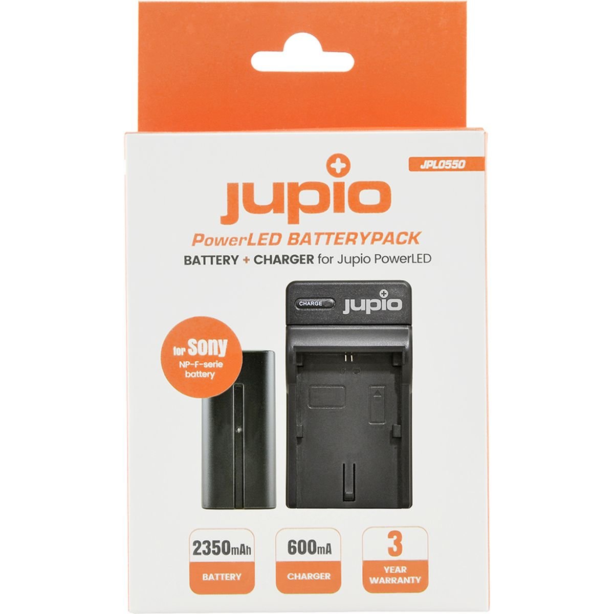 Jupio PowerLED Batterypack F550 + Charger (EU/UK) afbeelding