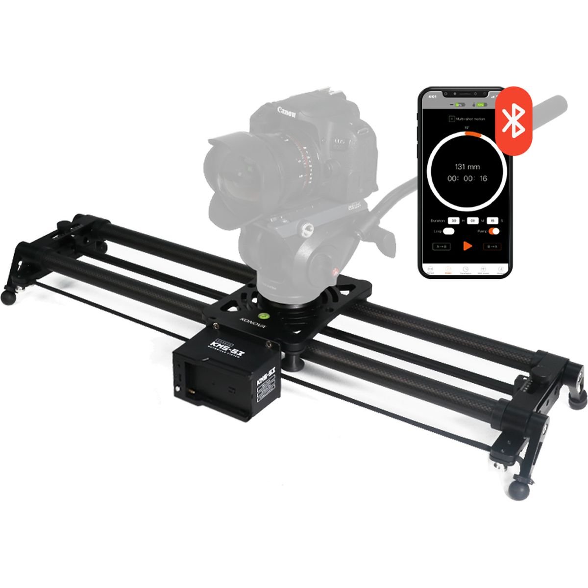 Konova P1 80cm Carbon Camera Slider (w/ KMS-S3) afbeelding