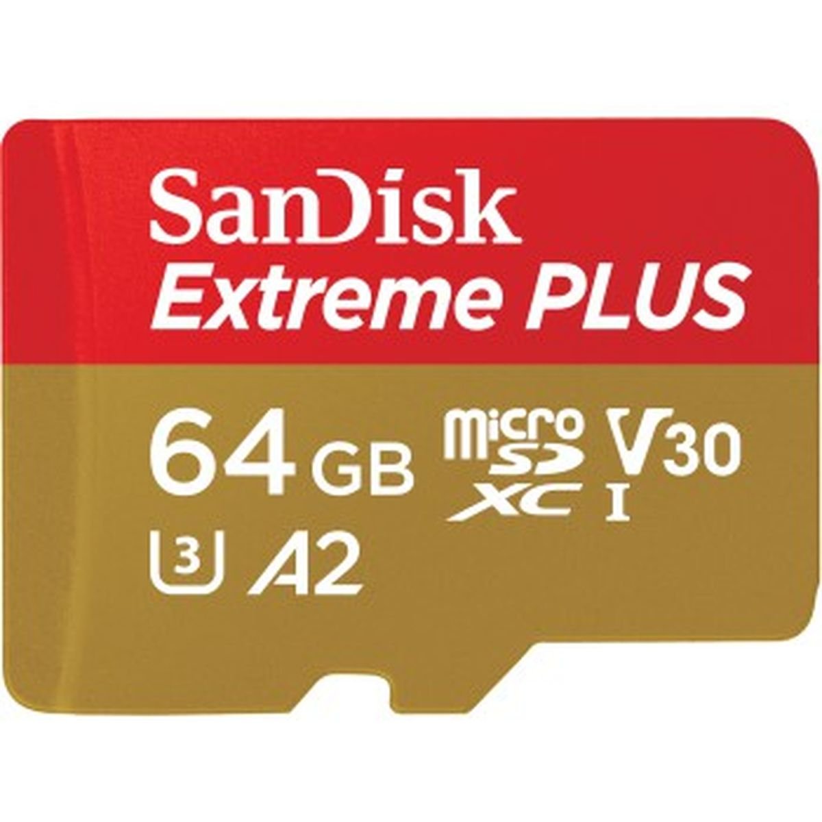 SanDisk Extreme Plus MicroSDXC 64GB+SD Adapter A afbeelding