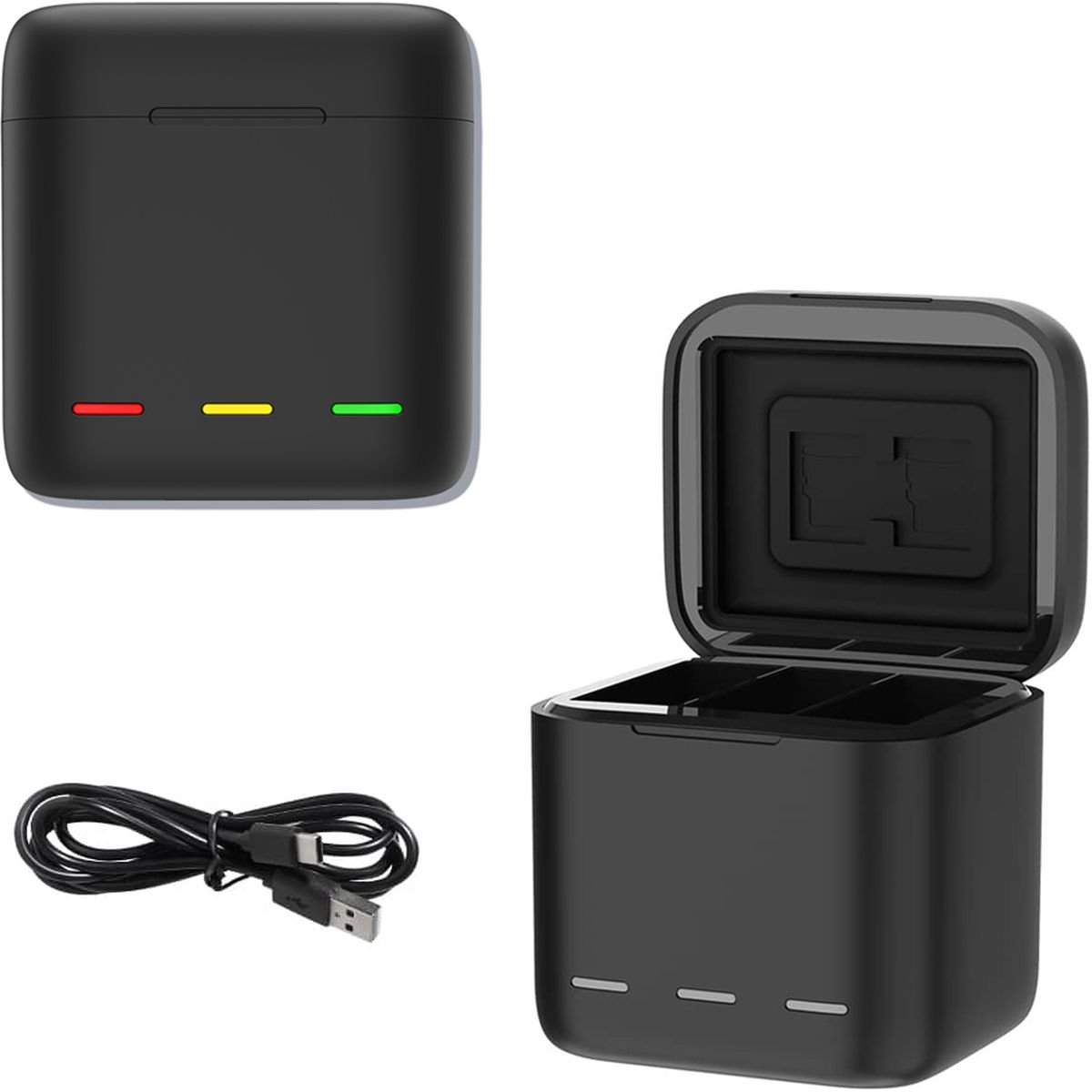 Telesin Triple Battery Charger Box - GoPro Hero 9/10/11/12 afbeelding