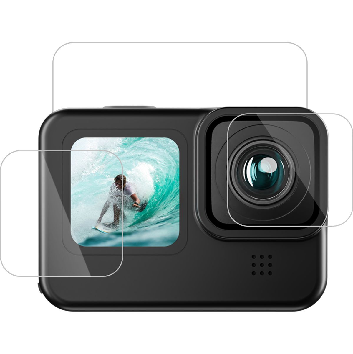 Telesin Screenprotector Folie For GoPro 9/10/11 (2 Pieces) afbeelding