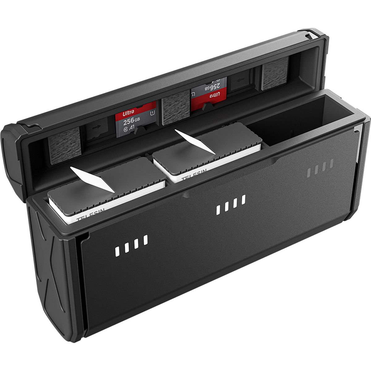 Telesin Pocket Oplaadbox + 2X Battery For GoPro 9,10,11,12 afbeelding