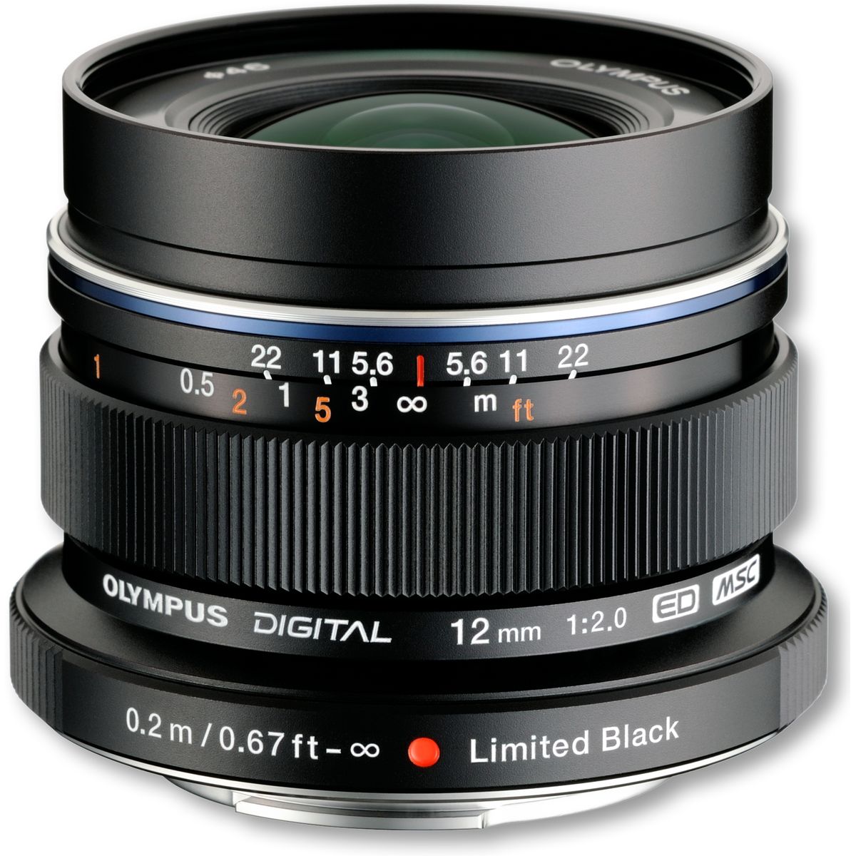 Olympus M.Zuiko Digital ED 12mm f/2 zwart afbeelding
