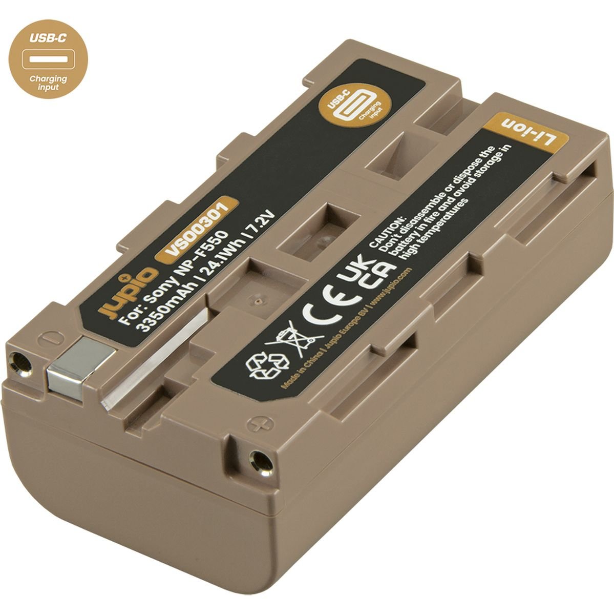 Jupio NP-F550 *ULTRA C* (USB-C input) 3350mAh afbeelding