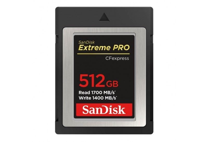 SanDisk CF Express Extreme Pro 512GB 1700MB/s Read 1400MB afbeelding