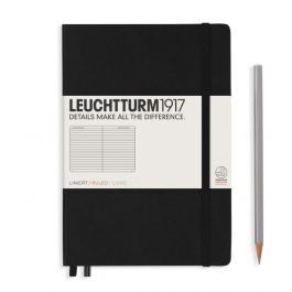 Leuchtturm Black, Medium (A5), 251 p., ruled afbeelding