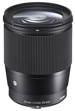 Sigma 16mm f/1.4 DC DN (C) Nikon Z-Mount afbeelding