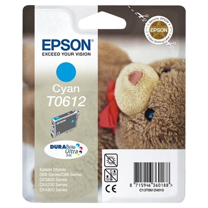 Epson Inktpatroon T0612 - Cyan/Cyaan afbeelding
