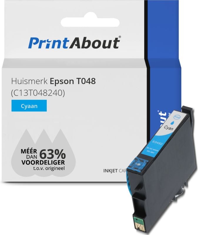 Epson inktpatroon cyaan T 048 afbeelding