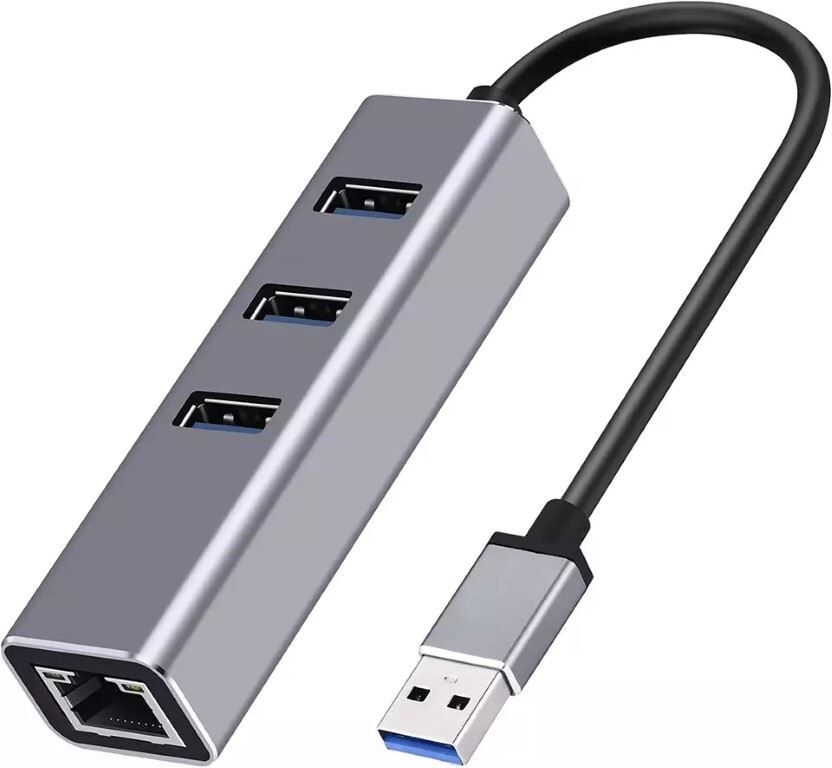 Rocketek USB HUB 3.0 Internet 1000M LAN 4 Port Multi Splitter Adapter Power Delivery Charging afbeelding