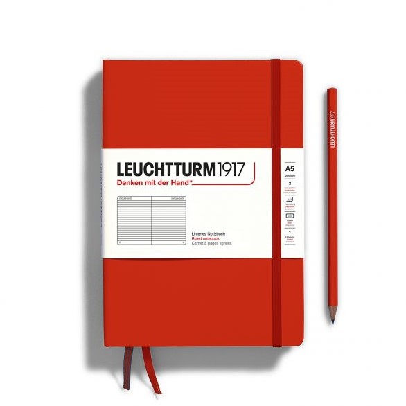 Leuchtturm Fox Red, Medium (A5), 251 p., ruled afbeelding