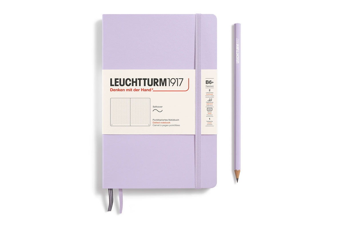 Leuchtturm Lilac, Softcover, Paperback (B6+), 123 p., ruled afbeelding