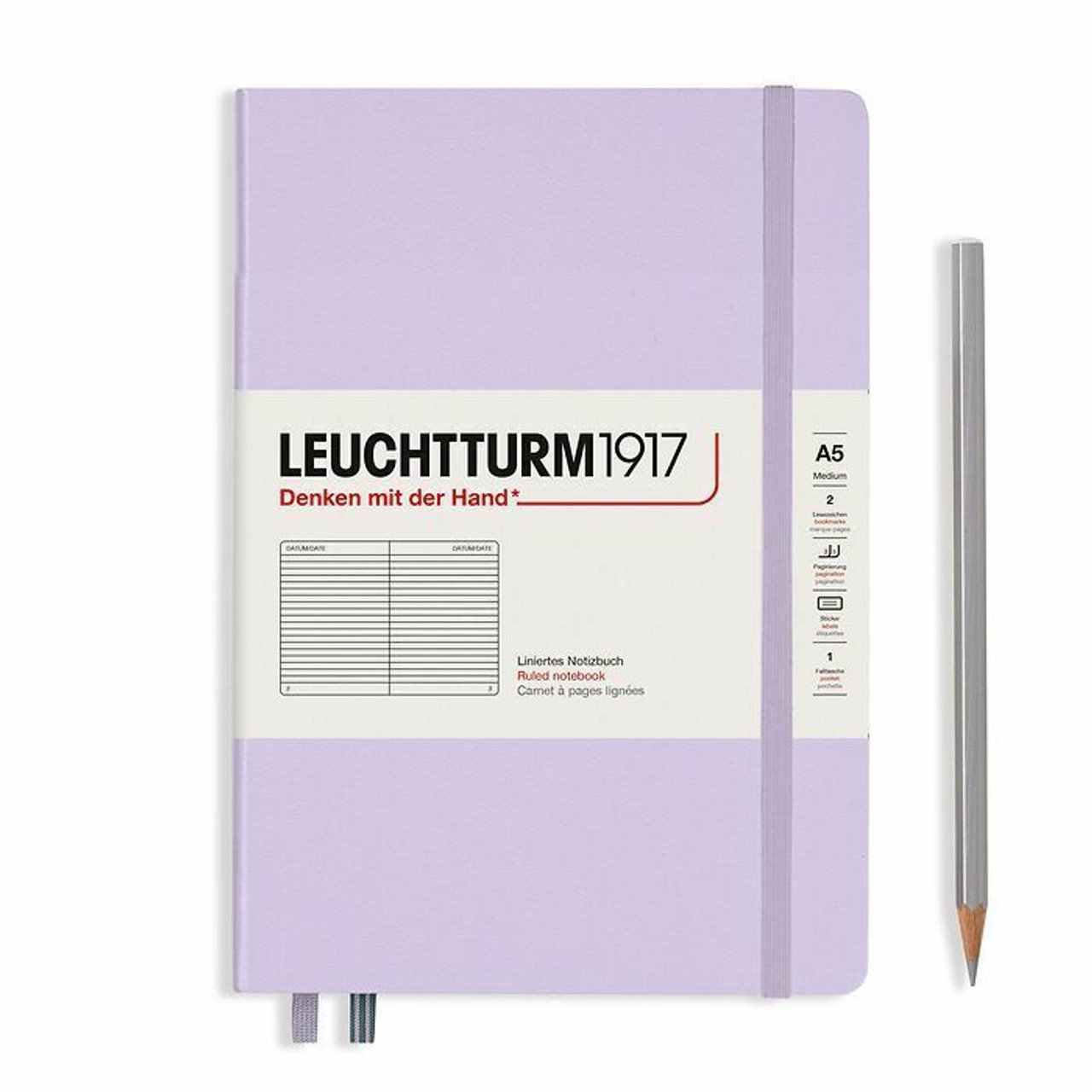 Leuchtturm Lilac, Medium (A5), 251 p., ruled afbeelding