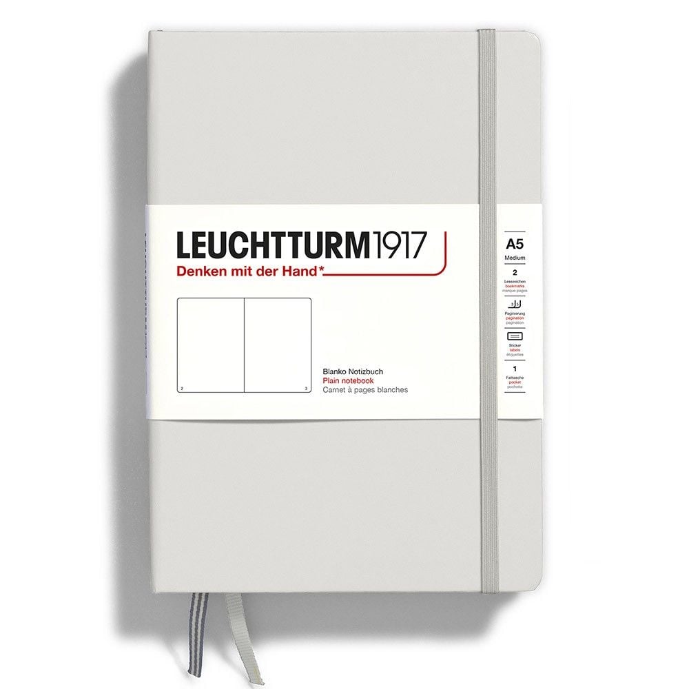 Leuchtturm Light Grey, Medium (A5), 251 p., plain afbeelding