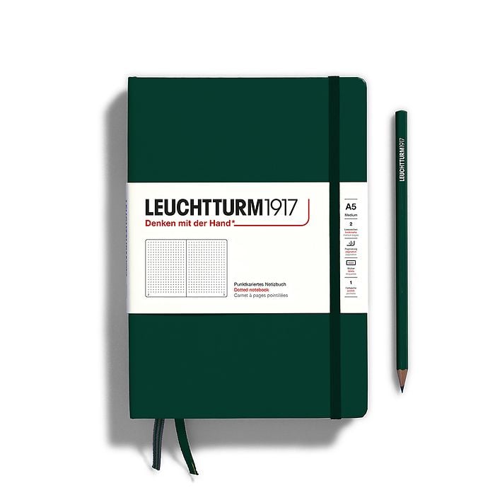 Leuchtturm Forest Green, Medium (A5), 251 p., dotted afbeelding