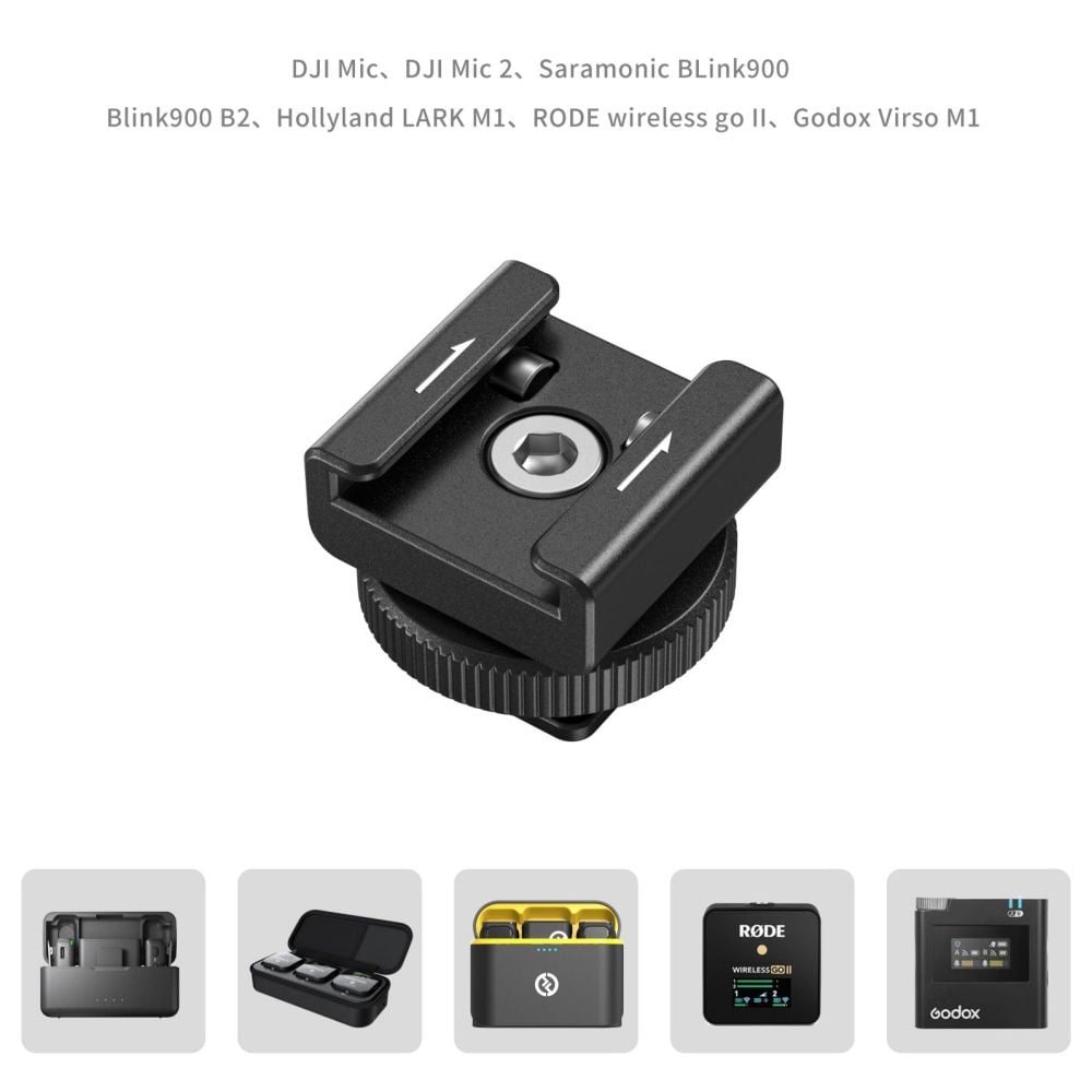 SmallRig 4822 Wireless Microphone Support w/ Cold Shoe Mount afbeelding