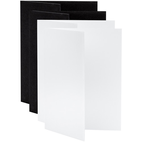 V-Flat World Tabletop V-Flats - Small (12Â€'X18'') 2X White 2X Black afbeelding