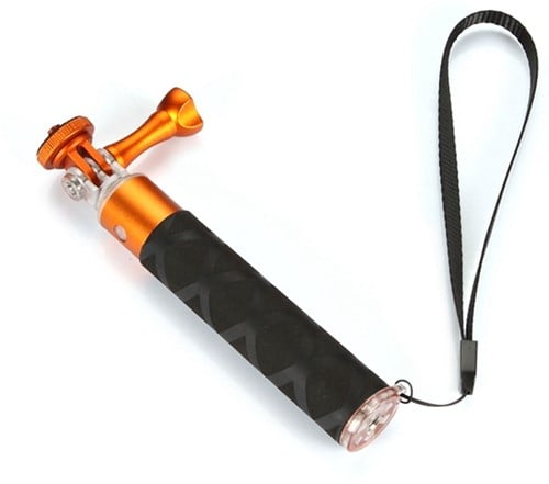 Brofish Selfie pole Small orange 19-45cm + universal mount