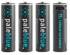 Pale Blue Li-Ion Rechargeabl AA Battery USB-C