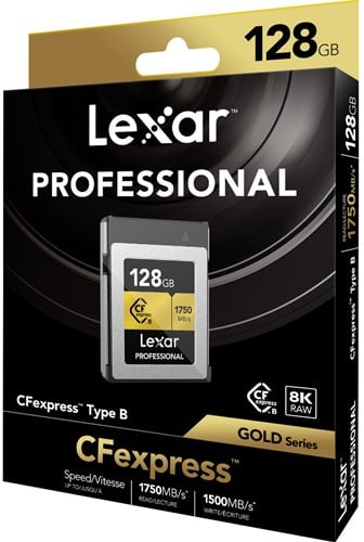 Lexar CFexpress PRO Type B Gold series 128GB - R1750/W1500MB/s