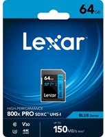 Lexar SDXC 800X Pro Blue Series 64GB UHS-1 V30 - Read 150...-3