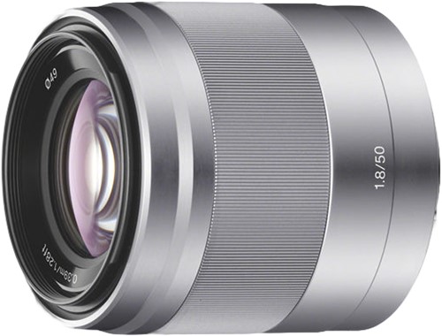 Sony SEL 50mm/F1.8 zilver voor APS-C