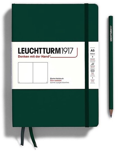Leuchtturm Forest Green, Medium (A5), 251 p., plain