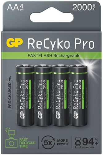 GP Pro Photoflash AA blister 4 oplaadbaar